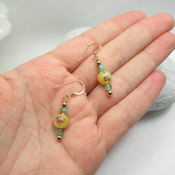 Vintage Czech Lampwork earrings - Picture 4 of 11